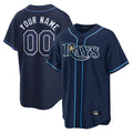 Custom T.Bay Rays Navy Home Game Any Name & Number Gdoa Stitched Jerseys