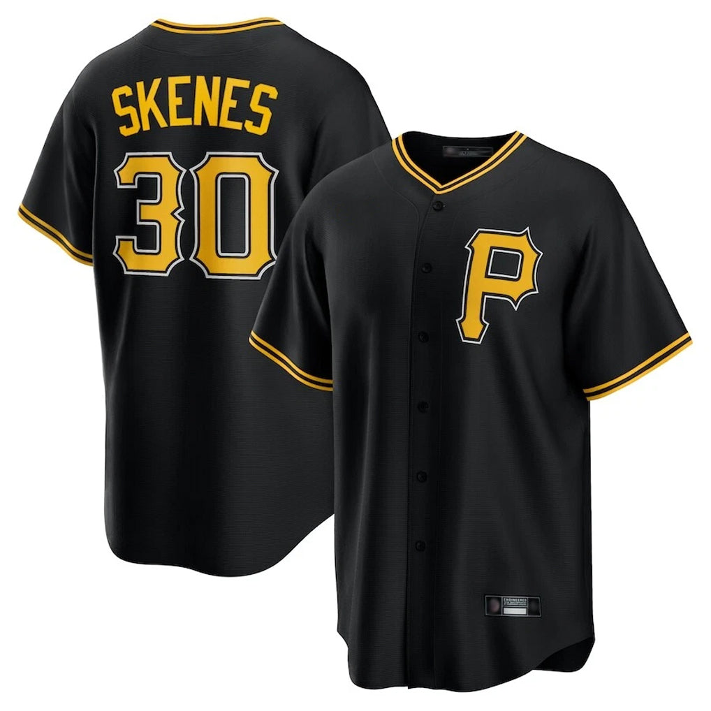 P.Pirates #30 Paul Skenes Player Black Alternate 2025 Home Game Fdoa Stitched Jerseys