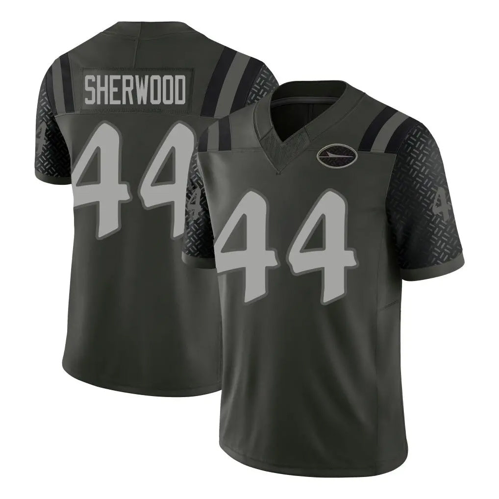 NY.Jets #44 Jamien Sherwood Player Green Limited 2025 Rivalries Collection Home Game Gdoa Stitched Jerseys