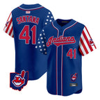 A.Diamondbacks #41 Carlos Santana Player Royal Independence Day Vapor Premier Limited Stitched Jersey