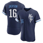 KC.Royals #16 Bo Jackson Player Navy City Connect Limited Elite Home Gdoa Stitched Jerseys