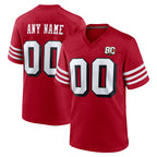 Custom SF.49ers Red Limited Alternate 80th Vapor Home Game Any Name & Numbers Gdoa Stitched Jerseys