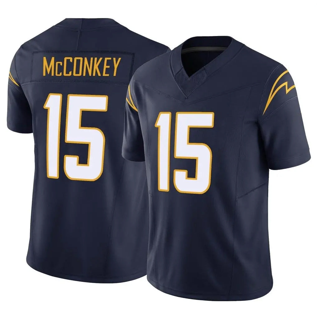 LA.Chargers #15 Ladd McConkey Player Navy Limited Vapor F.U.S.E. Home Game Gdoa Stitched Jerseys