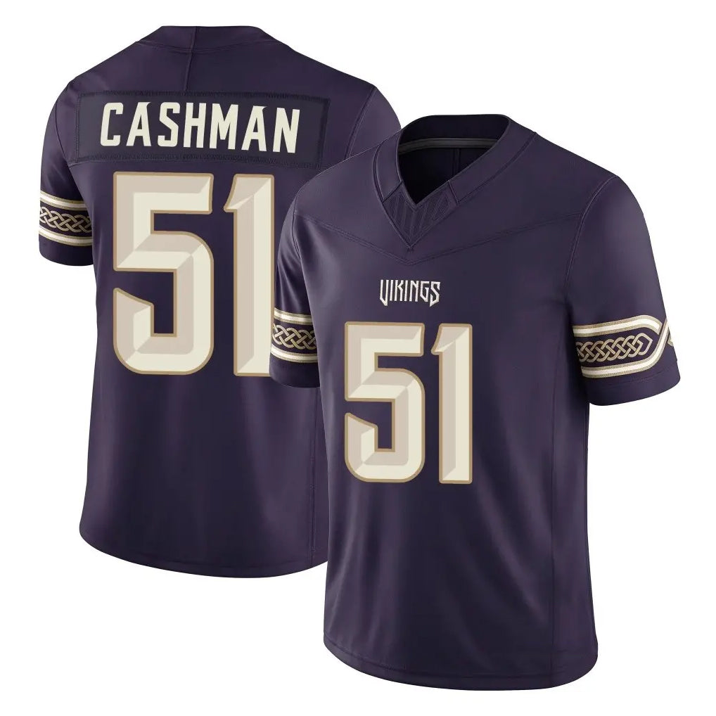 MN.Vikings #51 Blake Cashman Player Purple Limited 2026 Rivalries Collection Home Game Gdoa Stitched Jerseys