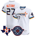 H.Astros #27 Jose Altuve Player White City Connect Texas Patch Vapor Premier Limited Elite Home Gdoa Stitched Jerseys