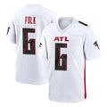 A.Falcons #6 Nick Folk Player White Home Game Gdoa Stitched Jerseys