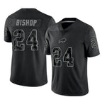 B.Bills #24 Cole Bishop Player Black RFLCTV Limited Gdoa Stitched Jerseys