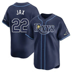 T.Bay Rays #22 Griffin Jax Player Navy Home Limited Fdoa Stitched Jerseys
