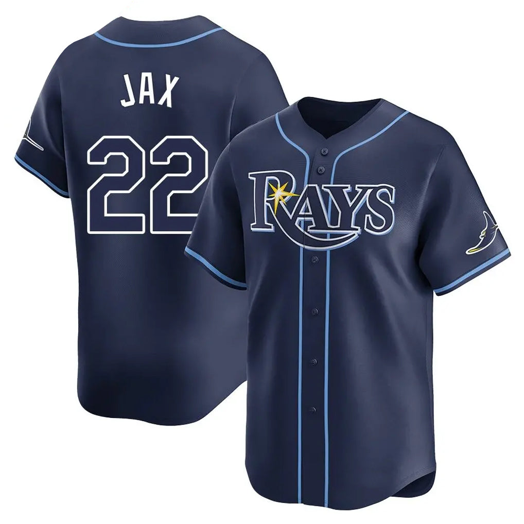 T.Bay Rays #22 Griffin Jax Player Navy Home Limited Fdoa Stitched Jerseys