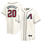 A.Diamondbacks #20 Luis Gonzalez Player Cream Home Game Gdoa Stitched Jerseys