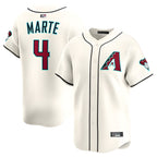A.Diamondbacks #4 Ketel Marte Player Cream Limited Gdoa Stitched Jerseys
