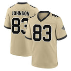 NO.Saints #83 Juwan Johnson Player Gold Home Game Gdoa Stitched Jerseys