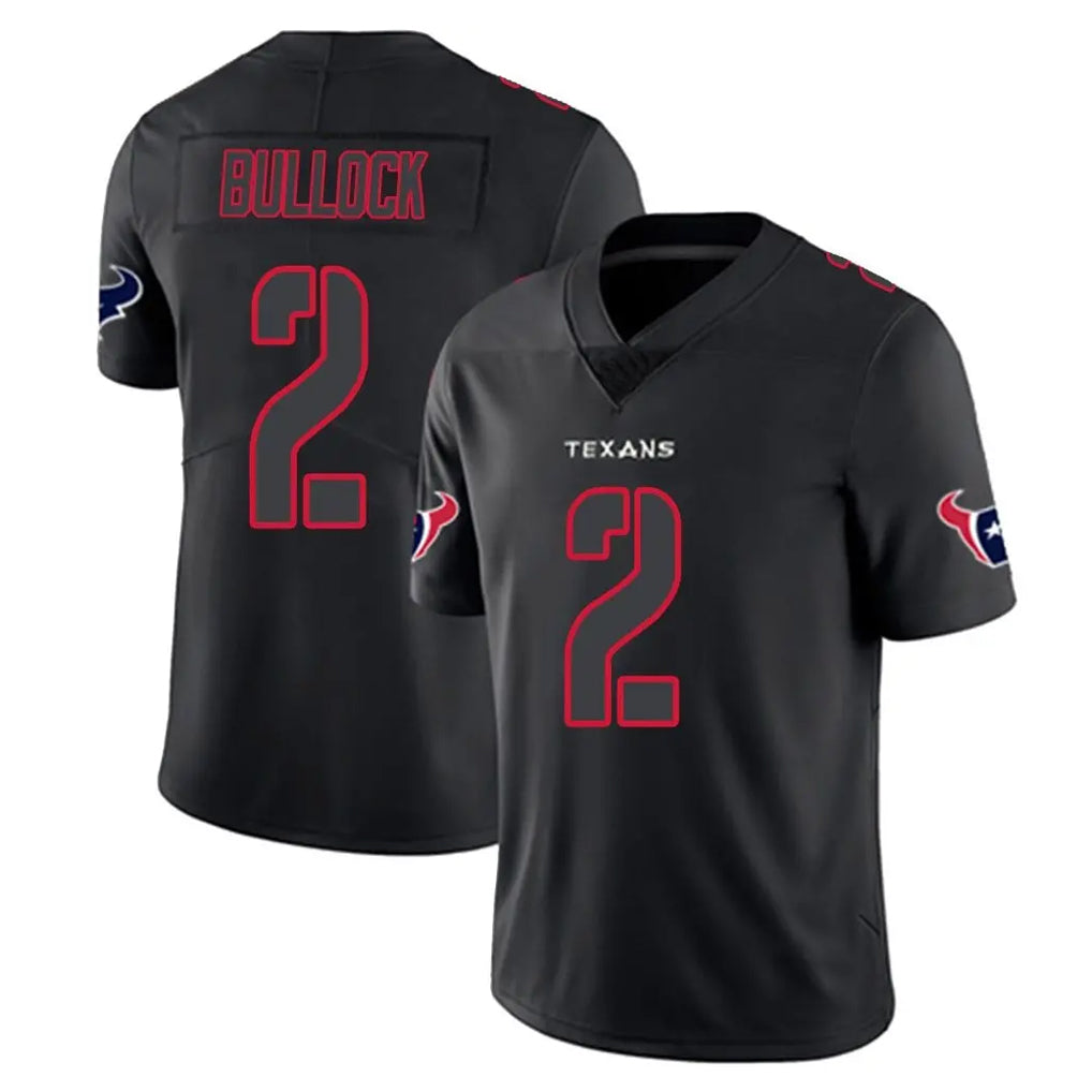 H.Texans #2 Calen Bullock Player Black Impact Limited Game Gdoa Stitched Jerseys