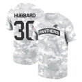 C.Panthers #30 Chuba Hubbard Player Arctic Camo Salute to Service T-Shirt Hoodies Gdoa Stitched Jerseys
