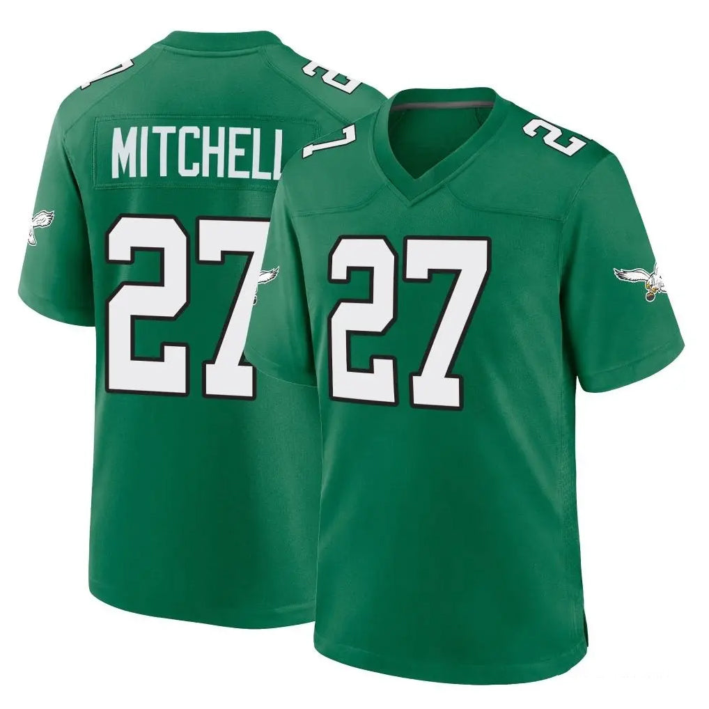 P.Eagles #27 Quinyon Mitchell Player Green Kelly Alternate Home Game Gdoa Stitched Jerseys