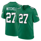 P.Eagles #27 Quinyon Mitchell Player Green Kelly Alternate Home Game Gdoa Stitched Jerseys