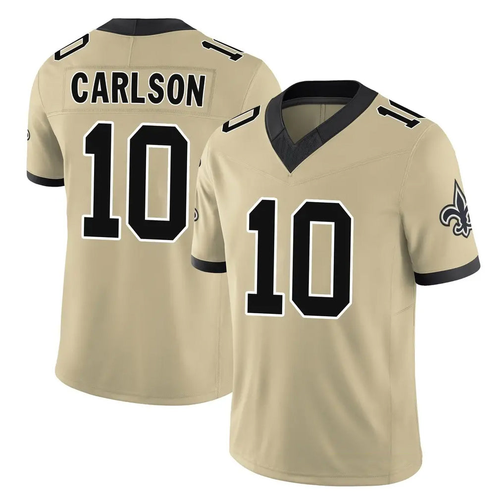 NO.Saints #10 Daniel Carlson Player Gold Limited Vapor F.U.S.E. Home Game Gdoa Stitched Jerseys