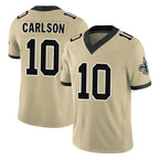 NO.Saints #10 Daniel Carlson Player Gold Limited Vapor F.U.S.E. Home Game Gdoa Stitched Jerseys