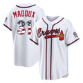 A.Braves #31 Greg Maddux Player White USA 250 Fourth Of July Limited Home Game Gdoa250Ys Stitched Jerseys