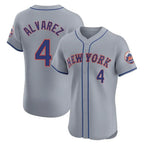 NY.Mets #4 Francisco Alvarez Player Gray Road Limited Elite Home Fdoa Stitched Jerseys