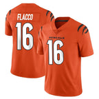 C.Bengals #16 Joe Flacco Player Orange Vapor Untouchable Limited Home Game Gdoa Stitched Jerseys