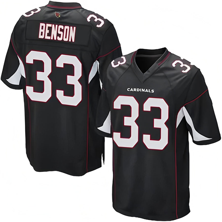 A.Cardinals #33 Trey Benson Player Black Alternate Game Gdoa Stitched Jerseys