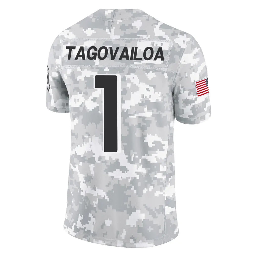 A.Falcons #1 Tua Tagovailoa Player Camo Salute to Service Limited Gdoa Stitched Jerseys