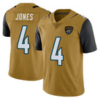 J.Jaguars #4 Jarrian Jones Player Gold Vapor Limited Home Game Gdoa Stitched Jerseys