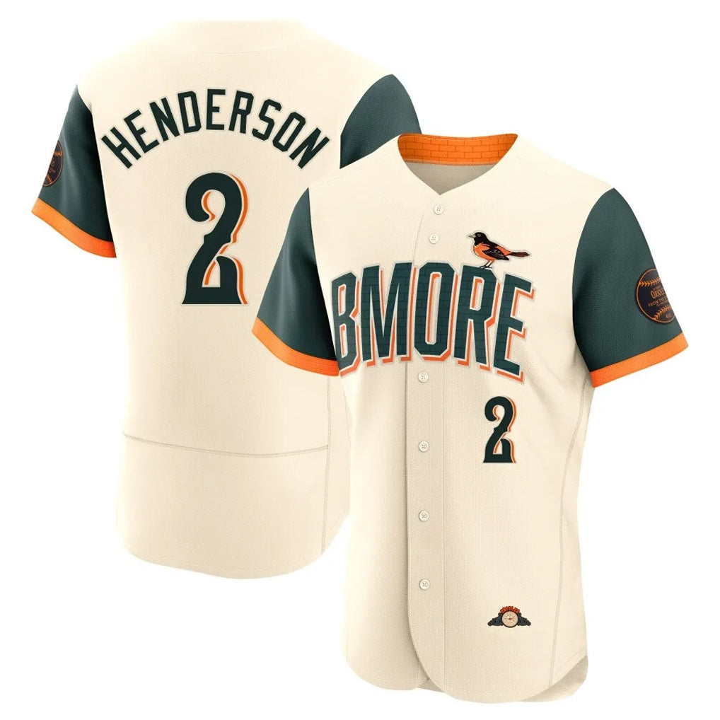B.Orioles #2 Gunnar Henderson Player Cream 2026 City Connect Limited Elite Home Game Gdoa Stitched Jerseys
