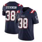 NE.Patriots #38 Rhamondre Stevenson Player Navy Vapor Untouchable Home Game Gdoa Stitched Jerseys