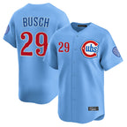 C.Cubs #29 Michael Busch Player Light Blue Limited Home Gdoa Stitched Jerseys
