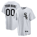Custom C.White Sox White Stripe Home Game Any Name & Number Gdoa Stitched Jerseys