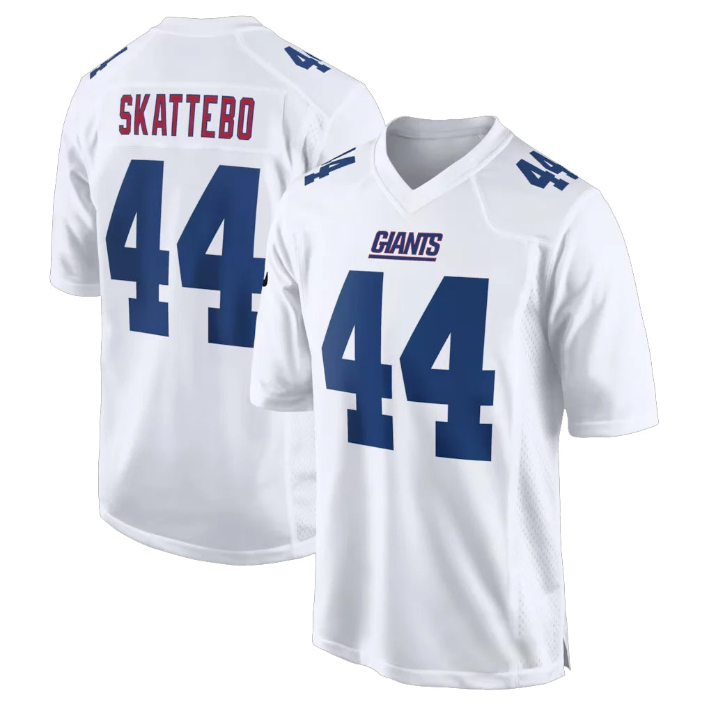 NY.Giants #44 Cam Skattebo Player White Fashion Limited Home Game Gdoa Stitched Jerseys