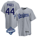 LA.Dodgers #44 Andy Pages Player Gray World Series Meet Game Fdoa Stitched Jerseys