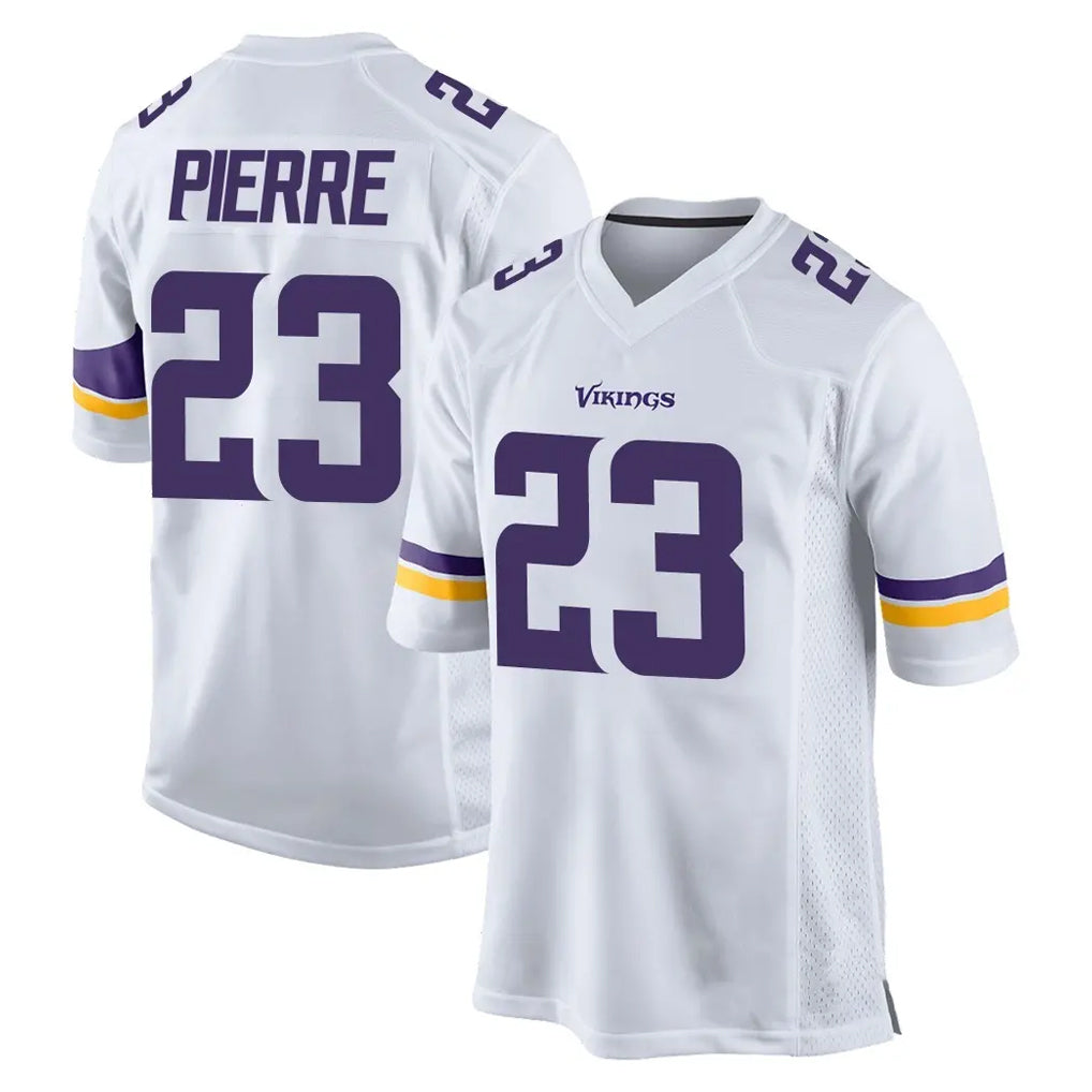 M.Vikings #23 James Pierre Player White Home Game Gdoa Stitched Jerseys
