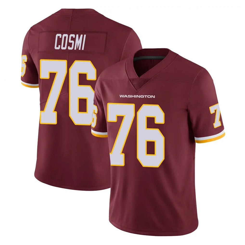 W.Commanders #76 Sam Cosmi Player Burgundy Limited Team Color Vapor Untouchable Home Game Gdoa Stitched Jerseys