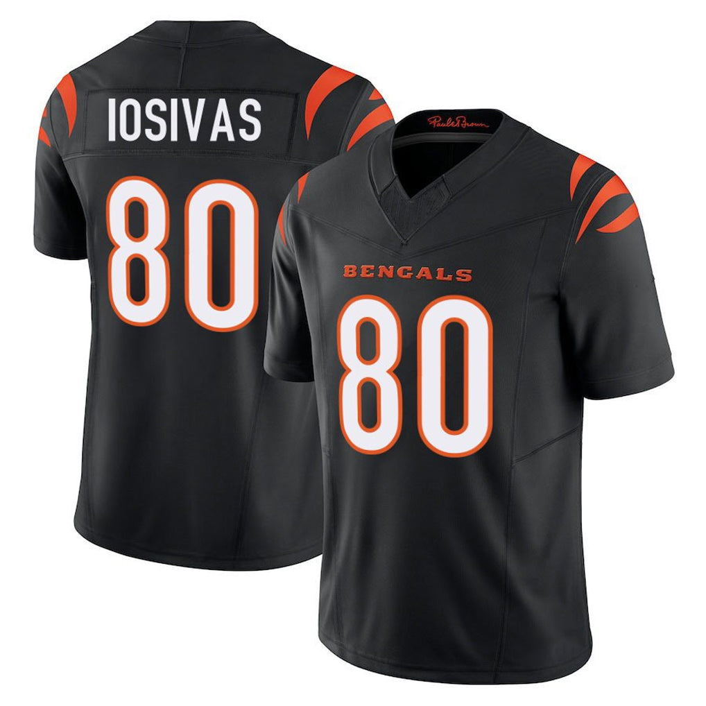C.Bengals #80 Andrei Iosivas Player Black Vapor F.U.S.E. Limited Home Game Gdoa Stitched Jerseys