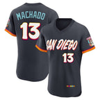 S.Diego Padres #13 Manny Machado Player Obsidian 2026 City Connect Home Elite T-shirt Fdoa Stitched Jerseys
