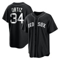 B.Red Sox #34 David Ortiz Player Black Home Game Gdoa Stitched Jerseys