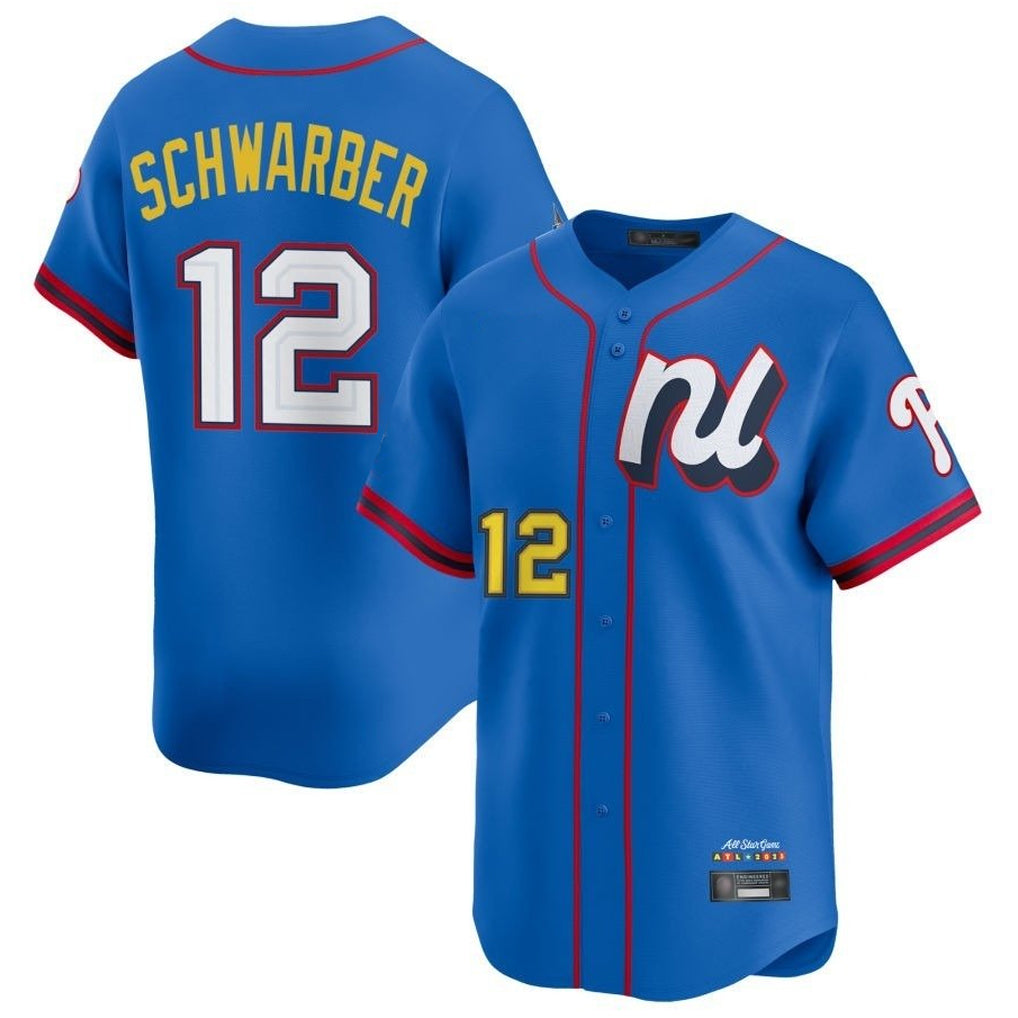 P.Phillies #12 Kyle Schwarber Player Blue National League All-star Game Limited Fdoa Stitched Jerseys