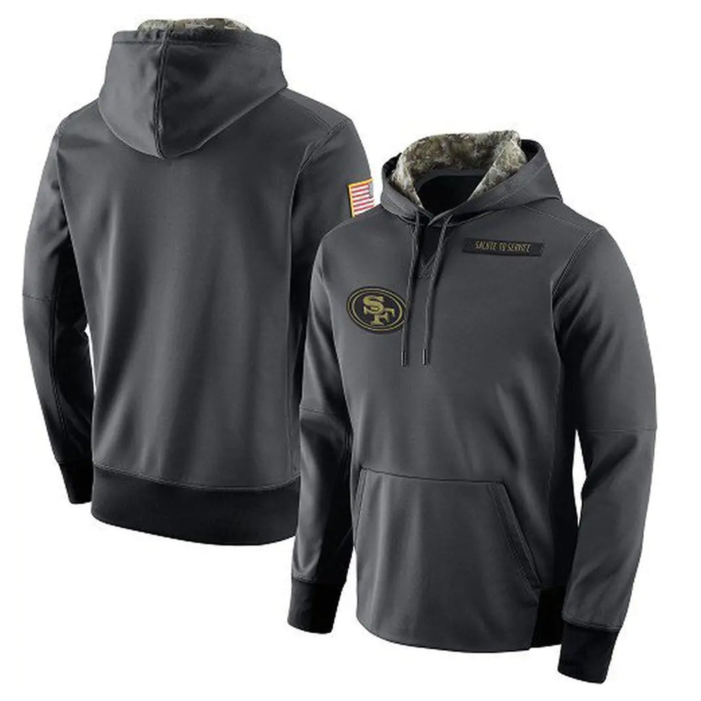 SF.49ers ## 49ers Blank Player Anthracite Pullover Hoodies Home Game Gdoa Stitched Jerseys