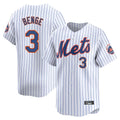 NY.Mets #3 Carson Benge Player White Home Replica Fdoa Stitched Jerseys