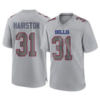 B.Bills #31 Maxwell Hairston Player Gray Fashion Home Game Gdoa Stitched Jerseys