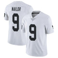 LV.Raiders #9 Jalen Nailor Player White Limited Vapor Untouchable Home Game Gdoa Stitched Jerseys