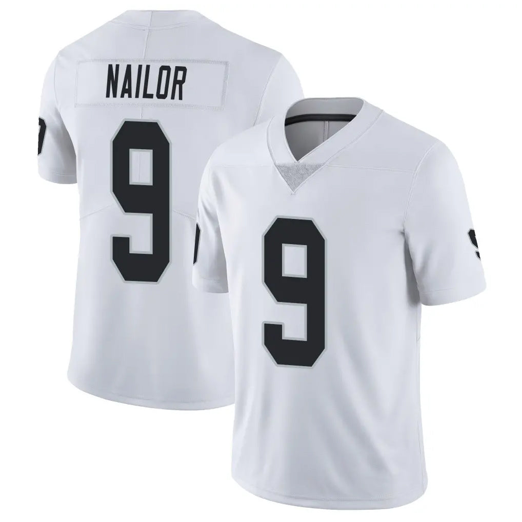 LV.Raiders #9 Jalen Nailor Player White Limited Vapor Untouchable Home Game Gdoa Stitched Jerseys