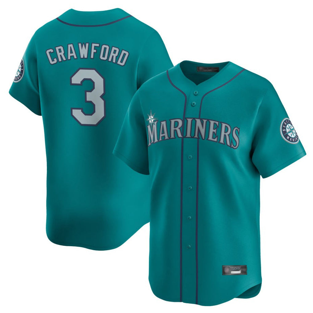S.Mariners #3 J.P. Crawford Player Teal Home Limited Fdoa Stitched Jerseys