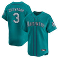 S.Mariners #3 J.P. Crawford Player Teal Home Limited Fdoa Stitched Jerseys