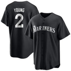 S.Mariners #2 Cole Young Player Black Home Limited Fdoa Stitched Jerseys