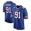 B.Bills #91 Ed Oliver Player Royal Home Game Gdoa Stitched Jerseys