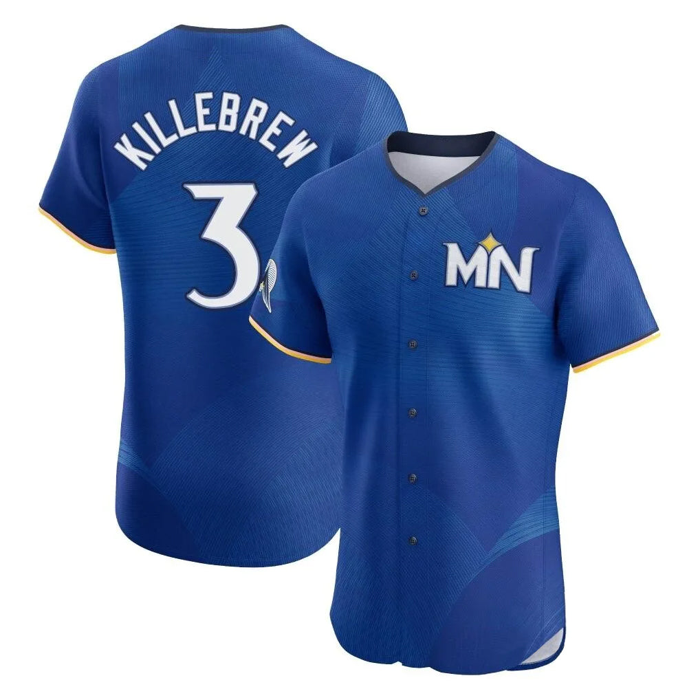 M.Twins #3 Harmon Killebrew Player Royal City Connect Limited Elite Home Fdoa Stitched Jerseys